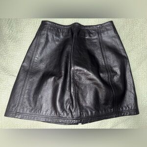 Black Leather Mini Skirt